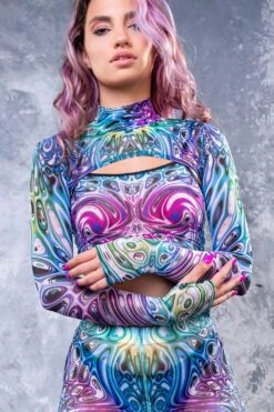 Liquid Insect Mesh 2 Piece Shrug