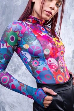 Groovy Mesh Framed Bodysuit