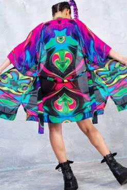 Fluorescent Marble Rave Robe