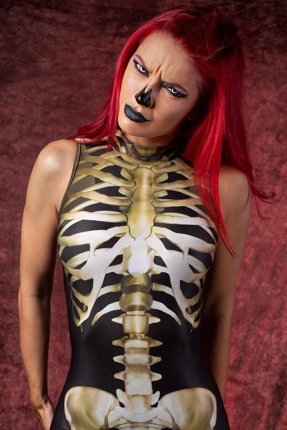 Graveyard Skeleton Sleeveless Costume 1 Graveyard Skeleton Sleeveless Costume