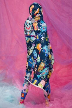 Rabbidelic Hoodie Blanket (Blue)