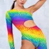 Showy Rainbow Asymmetrical Costume