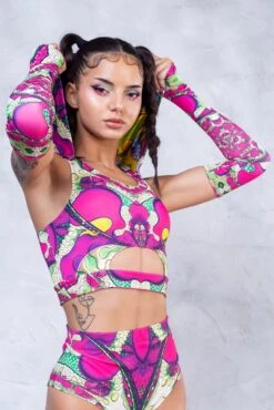 Inflorescence Long Belt Hooded Top