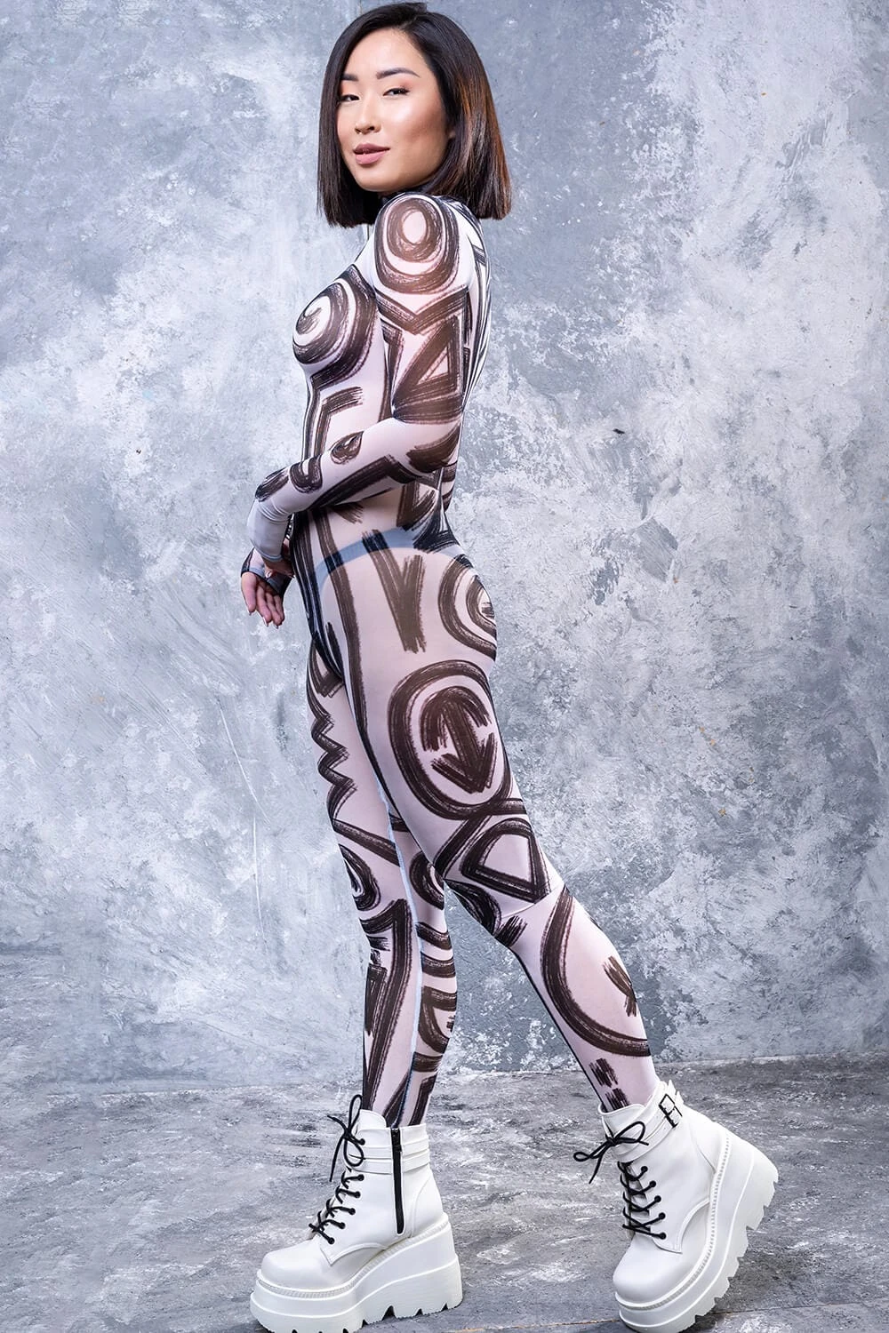 The Tribe Is Calling White Full Mesh Costume 2 The Tribe Is Calling White Full Mesh Costume - Image 2