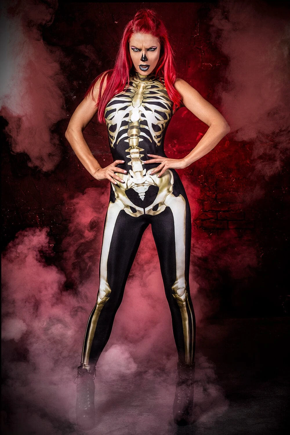 Graveyard Skeleton Sleeveless Costume 2 Graveyard Skeleton Sleeveless Costume - Image 2