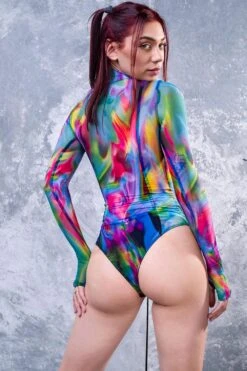 Liquid Abstract Mesh Framed Bodysuit -Badinka 3 3 8716c024 bf85 416b 9f59 e6b4b5c39fb7