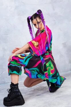 Fluorescent Marble Rave Robe -Badinka 3 da81f7c1 73be 4a2b ad22 82862bc84643