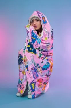 Rabbidelic Hooded Blanket (Pink) -Badinka 4 434ec9cd adb6 4434 91c8 3443fb176b0d