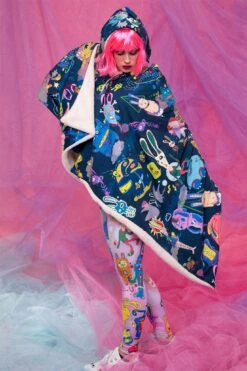 Rabbidelic Hoodie Blanket (Blue) -Badinka 4 7390ac6b 17c5 45a0 adcc 89248c80320a