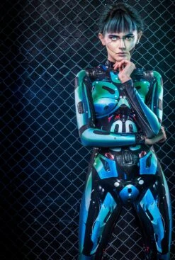 Cyberware Android Costume -Badinka Costume Blue Keti Cyborg 4
