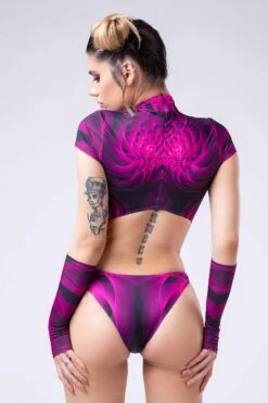 Antimatter Magenta Keyhole Bodysuit -Badinka IMG 0670