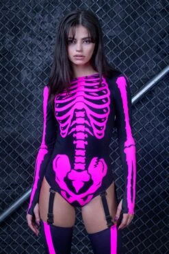 Rasberry Neon Playful Bodysuit -Badinka IMG 1112
