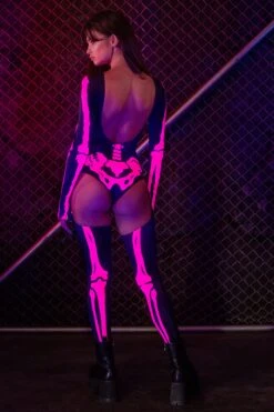 Rasberry Neon Playful Bodysuit -Badinka IMG 1128