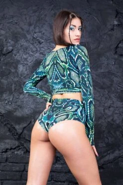 Green Python Long Belt Set -Badinka IMG 8971