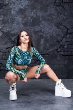 Green Python Long Belt Top Set -Badinka IMG 8985 f8df007c f000 43d8 86c7 a723ef6488a0