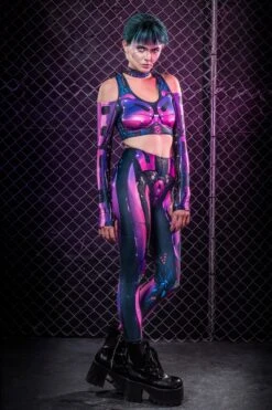 Cyberware Android Magenta Leggings -Badinka Leggings Magenta Keti Cyborg 4