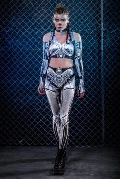 Warbot System 46 Leggings -Badinka Leggings Mirror Cyborg 2