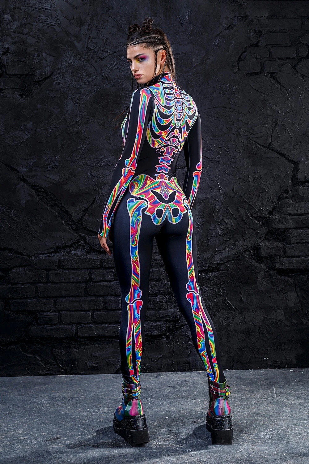 Rainbow Skeleton Costume 4 Rainbow Skeleton Costume - Image 4