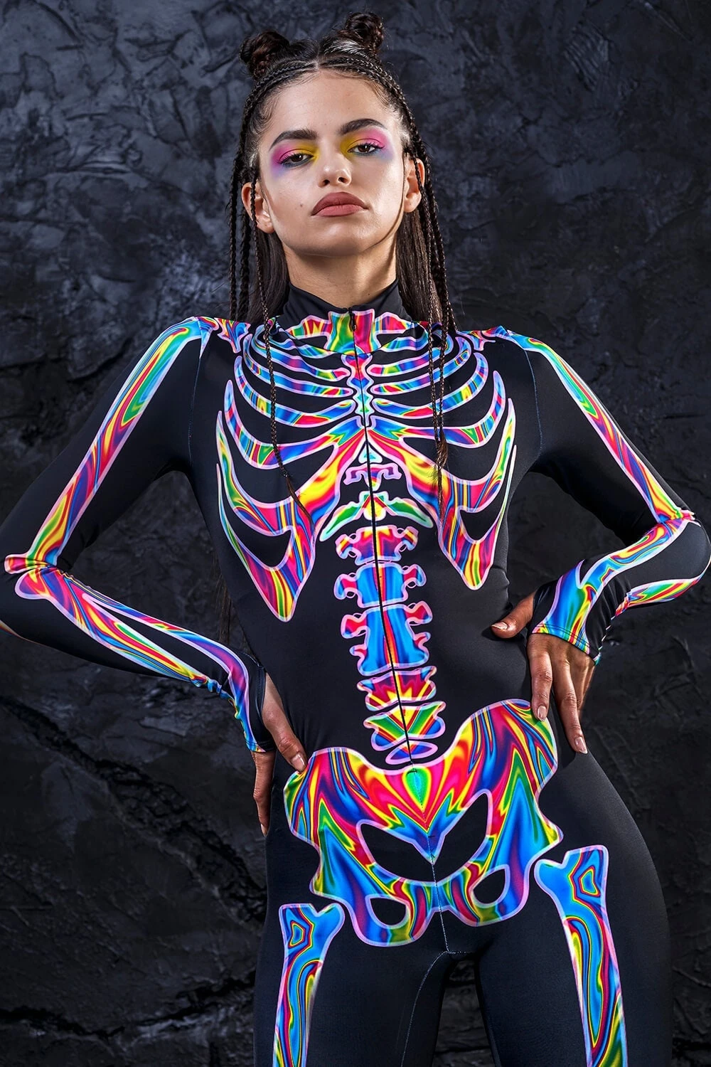 Rainbow Skeleton Costume 1 Rainbow Skeleton Costume