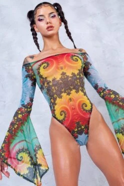 Espira Bell Sleeve Mesh Bodysuit