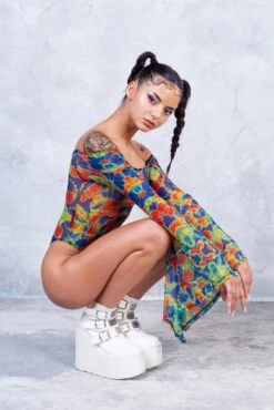 Dye-Hard Sleeve Mesh Bodysuit -Badinka il fullxfull.3925553244 99wc