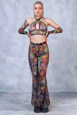 Splash Bell Bottom Top And Pants Set