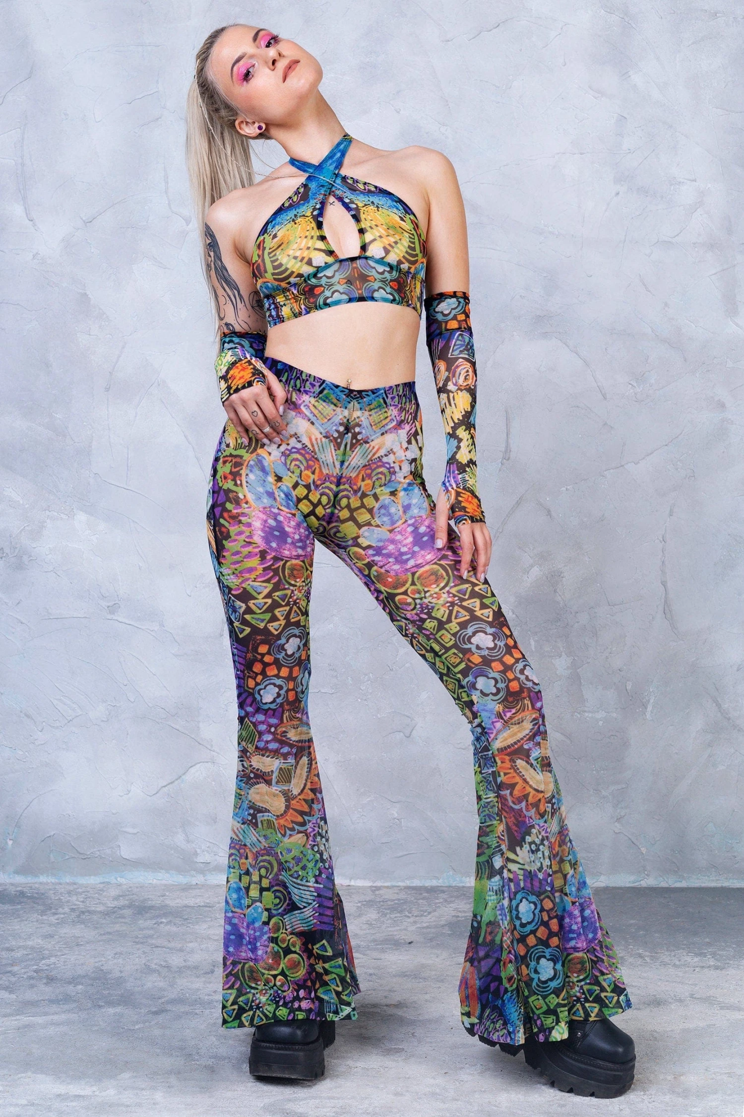 Delirium Halter Bell Bottom Top And Pants Set 1 Delirium Halter Bell Bottom Top And Pants Set