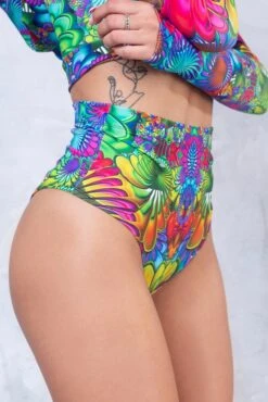 Kaleidoscopic Bloom Rave HW Shorts